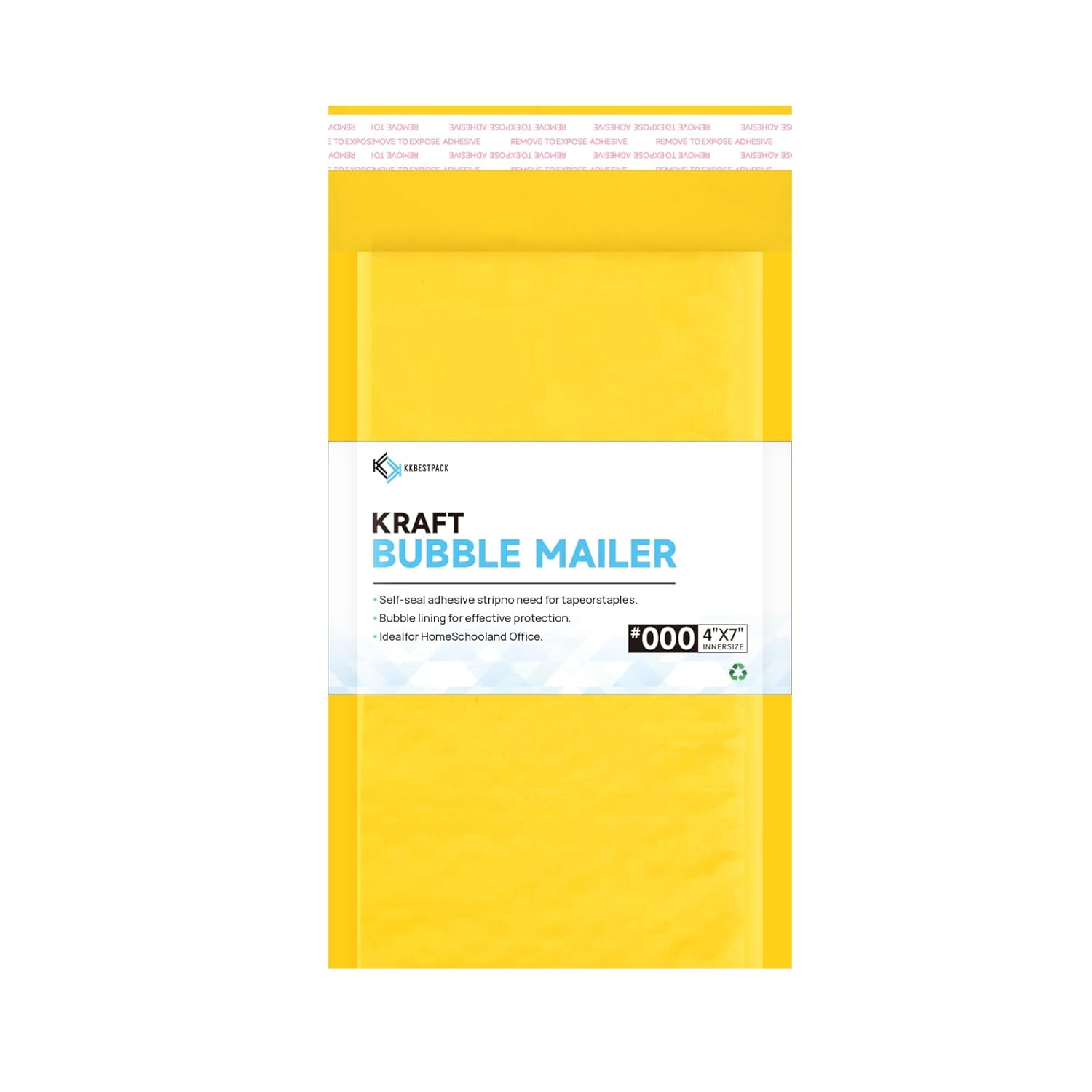 Kraft Bubble Mailers 4x8 Inch Self-Seal Padded Envelopes Pack
