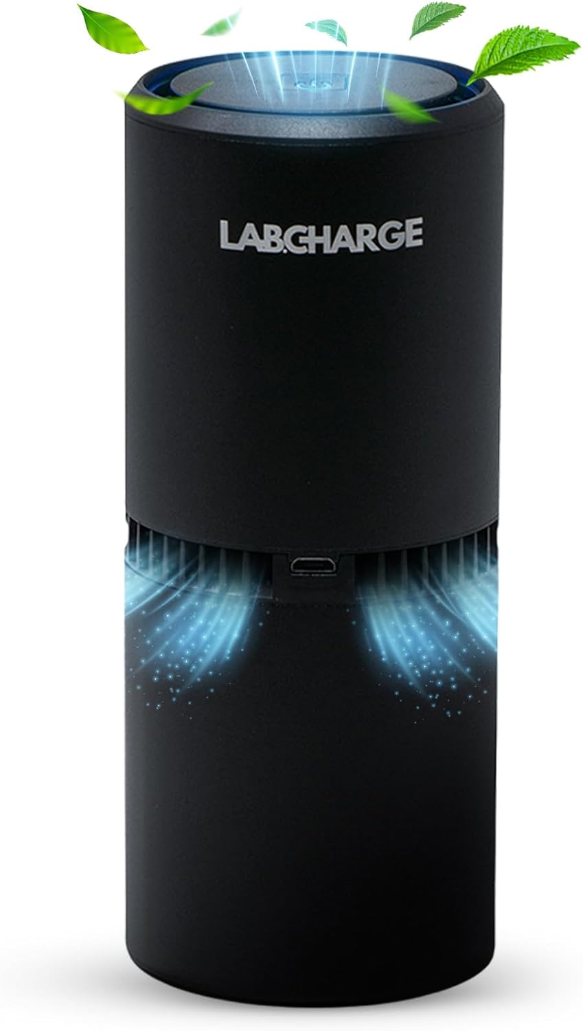 LabCharge Compact Air Purifier for Small Spaces - Silent HEPA
