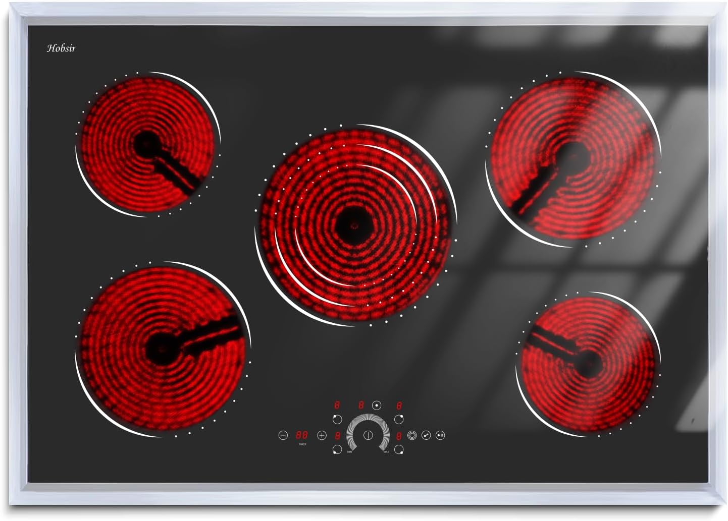 Hobsir 30 Inch Electric Cooktop with 5 Burners for Precision Cooking