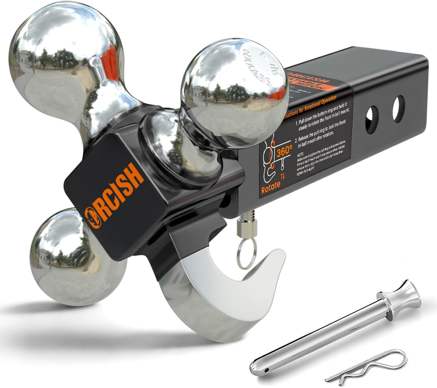 ORCISH 360 Swivel Trailer Hitch for Easy Towing Adjustments