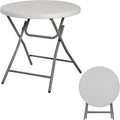 ZenStyle Folding Table Round 32 in - Portable Indoor Outdoor