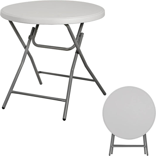 ZenStyle Folding Table for Indoor Outdoor Use, 32in Round Design
