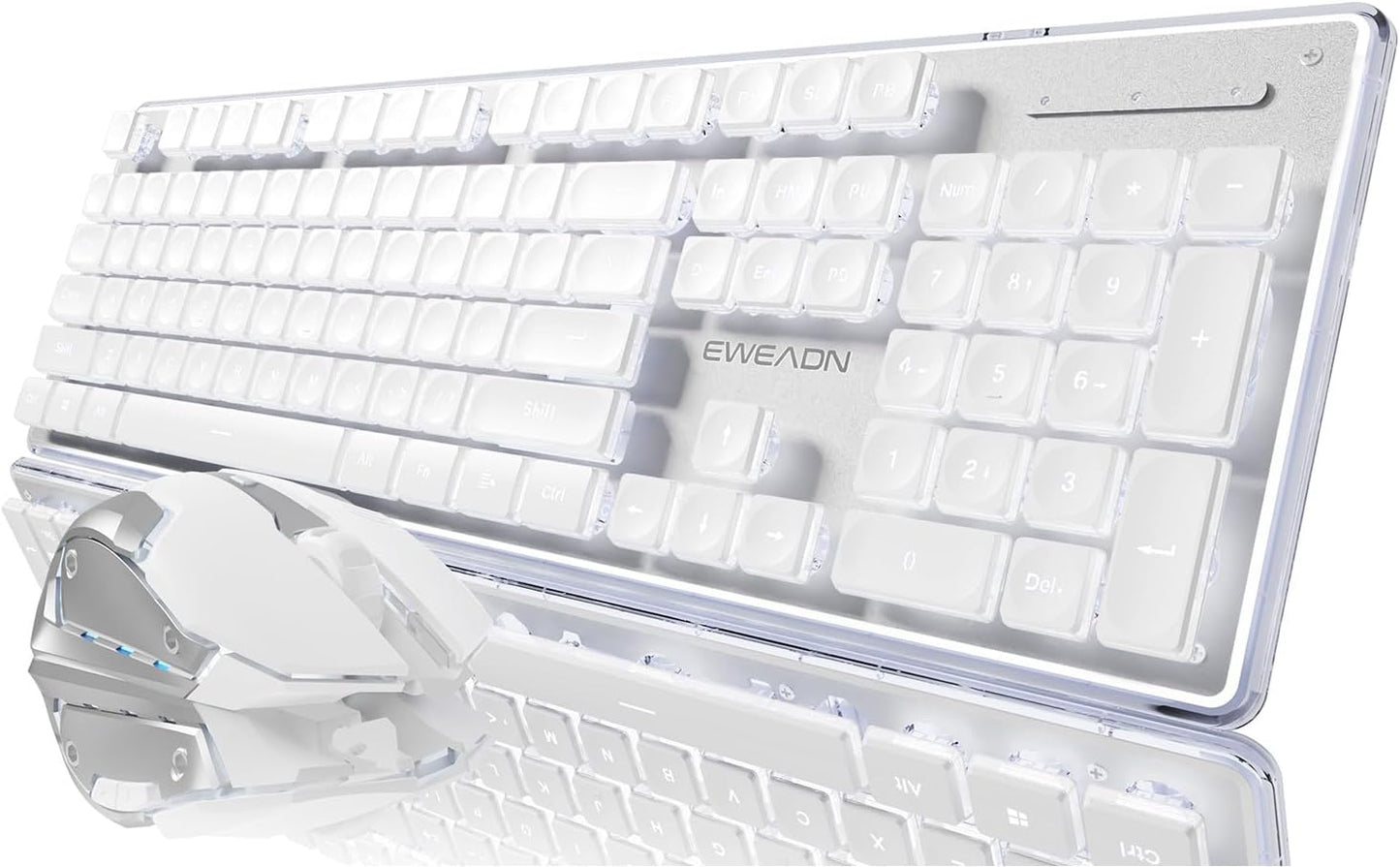 Silent Backlit Keyboard & Mouse Combo ~ Rechargeable & Stylish!