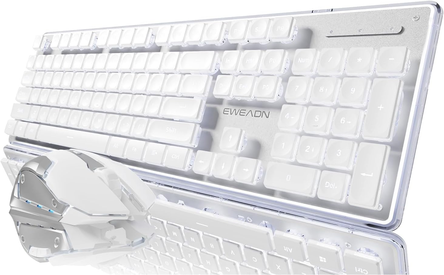 Silent Backlit Keyboard & Mouse Combo ~ Rechargeable & Stylish!