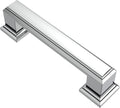 10 Pack Polished Chrome Cabinet Pulls 3 in Hole Centers - Solid Metal