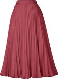 Effortless Pleated Midi Skirt for Women in Soft Chiffon