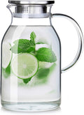 105oz Glass Pitcher with Lid and Spout - Heat Resistant 3.0L