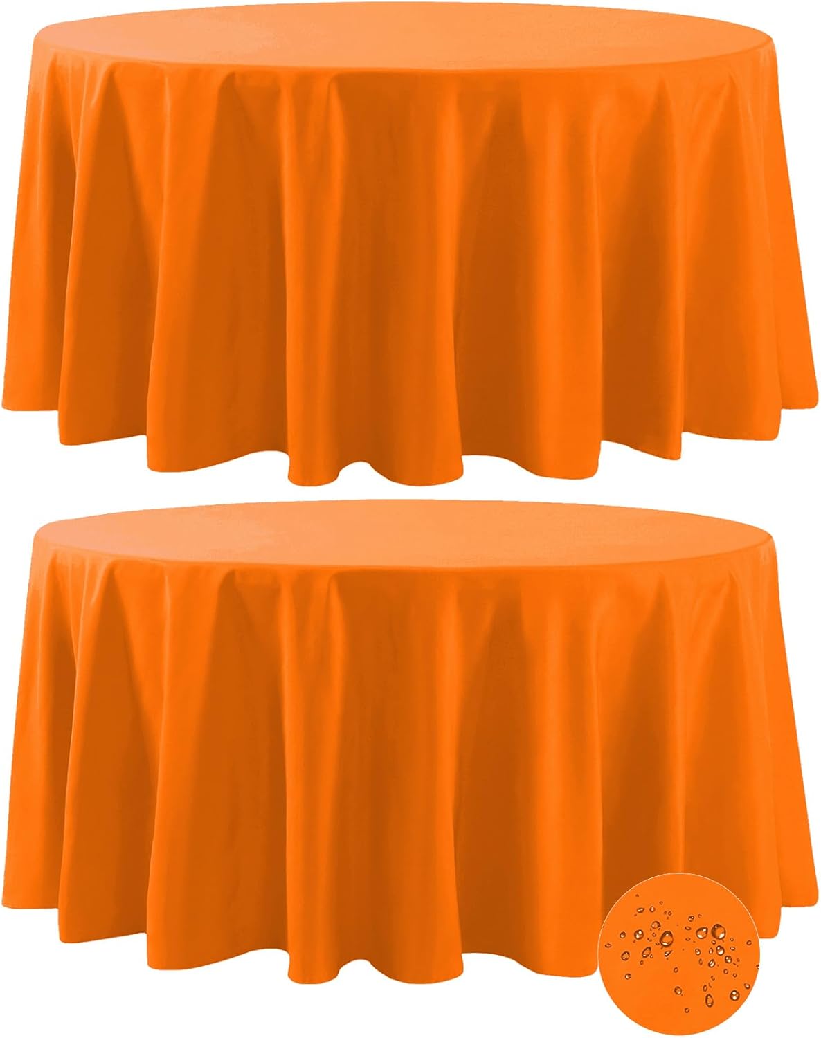 Waterproof Round Tablecloth 120 Inch for Dining and Parties