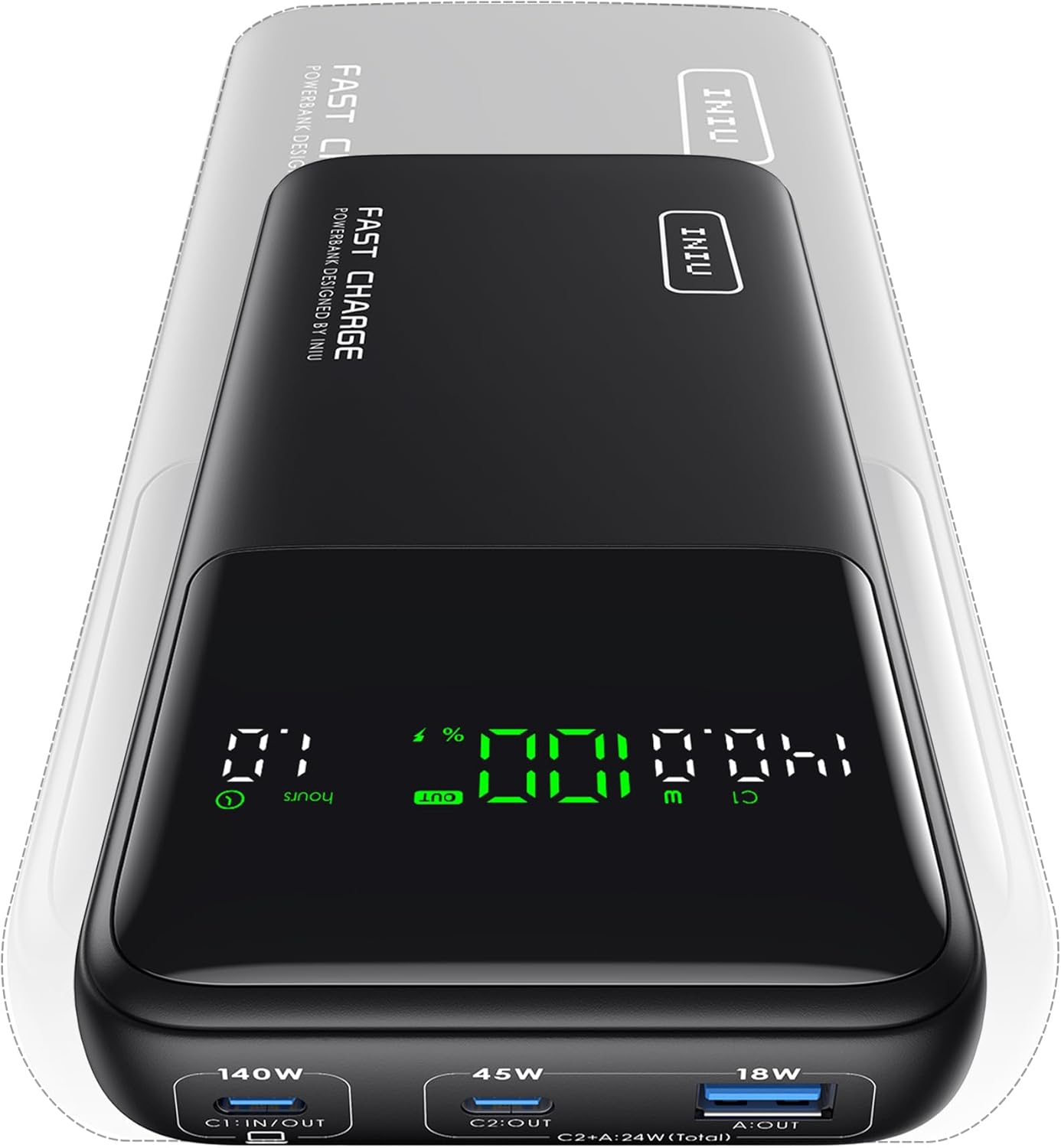 INIU 140W Laptop Power Bank: High Capacity, Ultra-Portable!