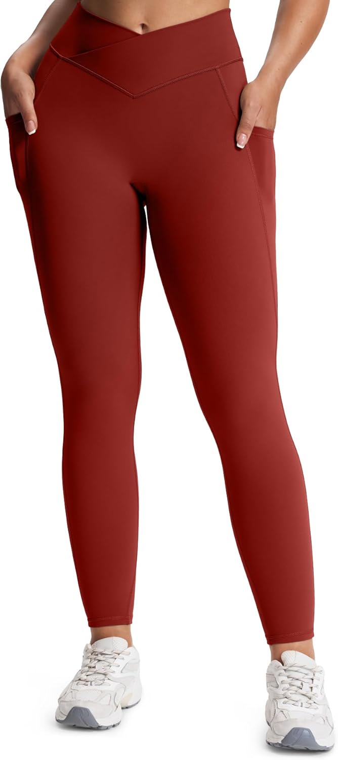 Aoxjox Trinity High Waisted Yoga Pants with Pockets for Women
