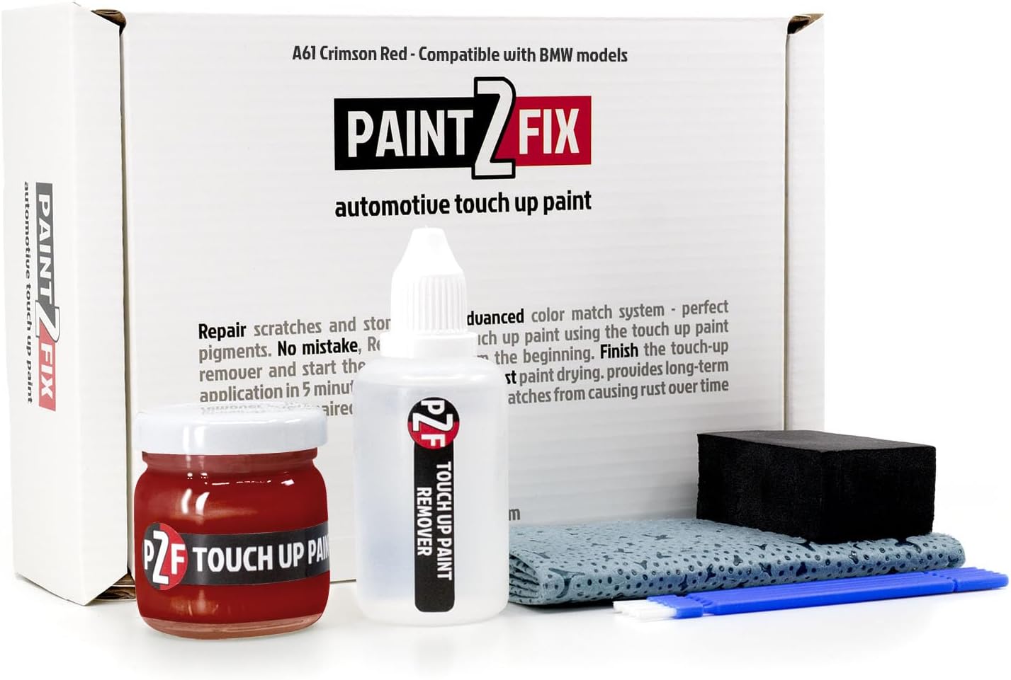 A61 Crimson Red Touch-Up Paint Kit for BMW Models - 2.53 fl oz
