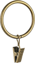 Antique Brass Curtain Clip Rings 30 PCS - Heavy-Duty Drapery Hooks