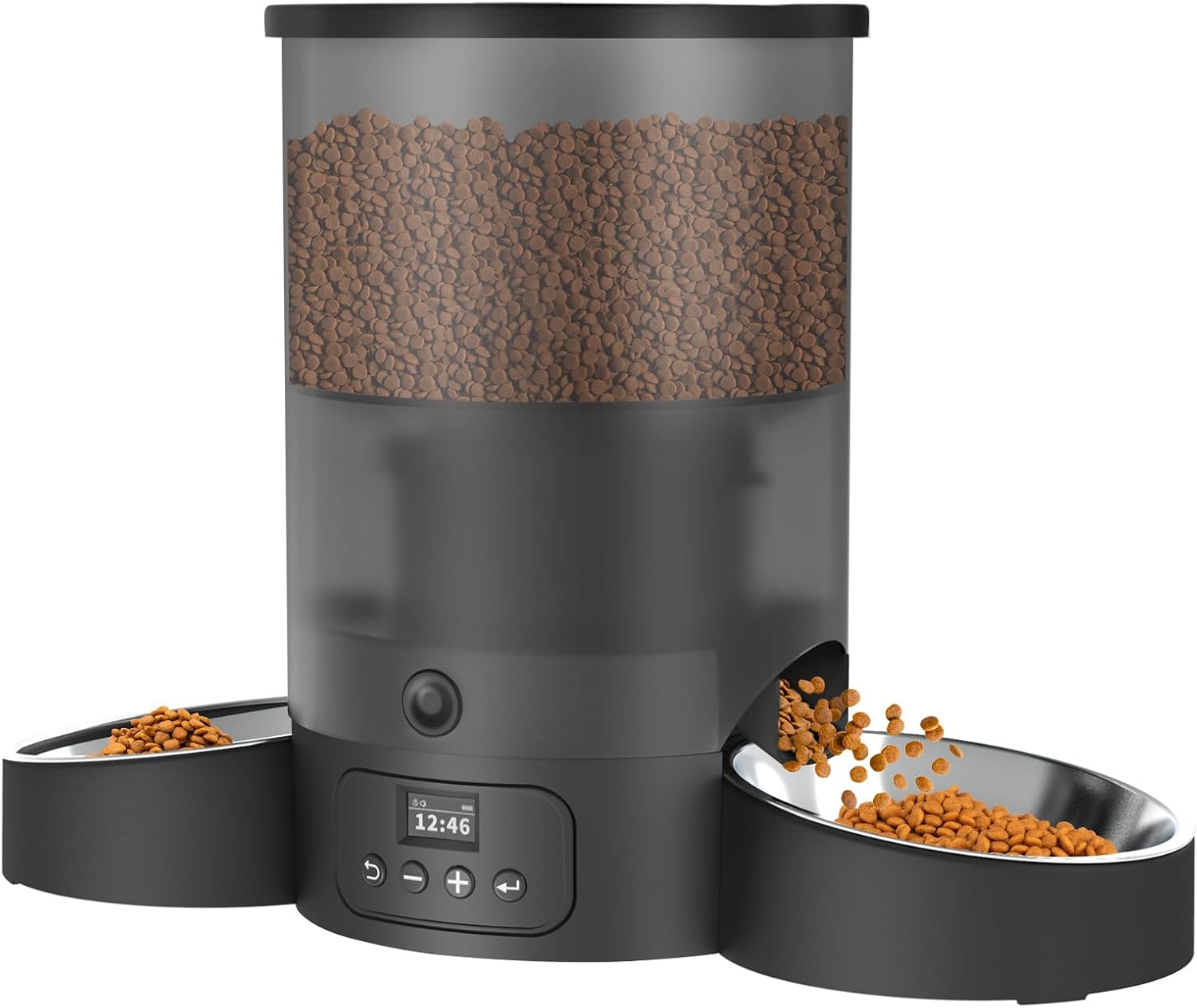 Automatic Cat Feeder for 2 Cats with Dual-Side Balanced Feeding