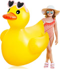 Hungdao 4 ft Giant Inflatable Duck Pool Float - Big Fun for Parties