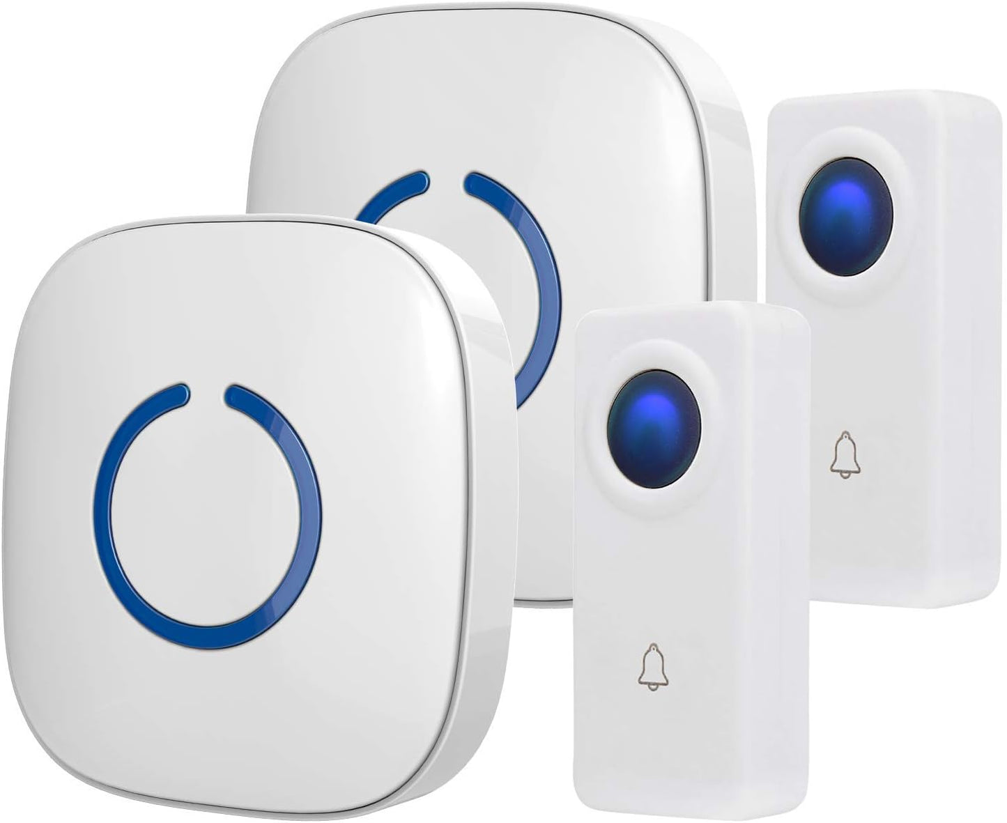Waterproof Wireless Doorbell Kit - 1000-ft Range, 52 Chimes