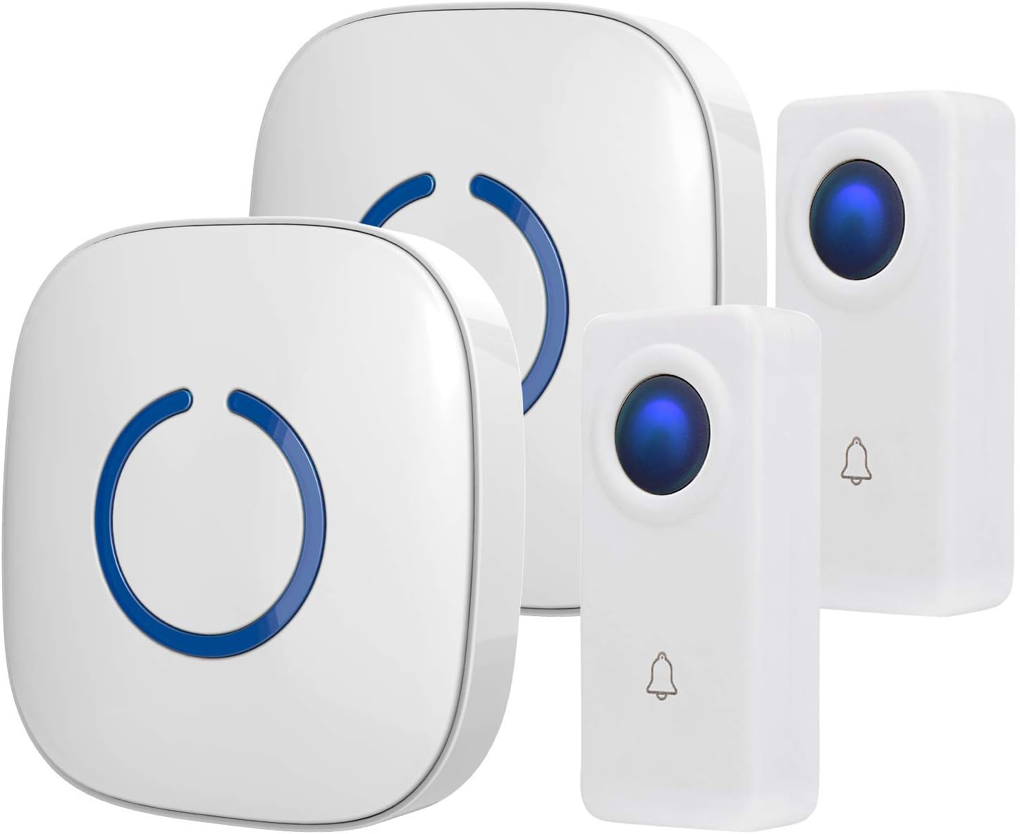 Waterproof Wireless Doorbell Kit - 1000-ft Range, 52 Chimes