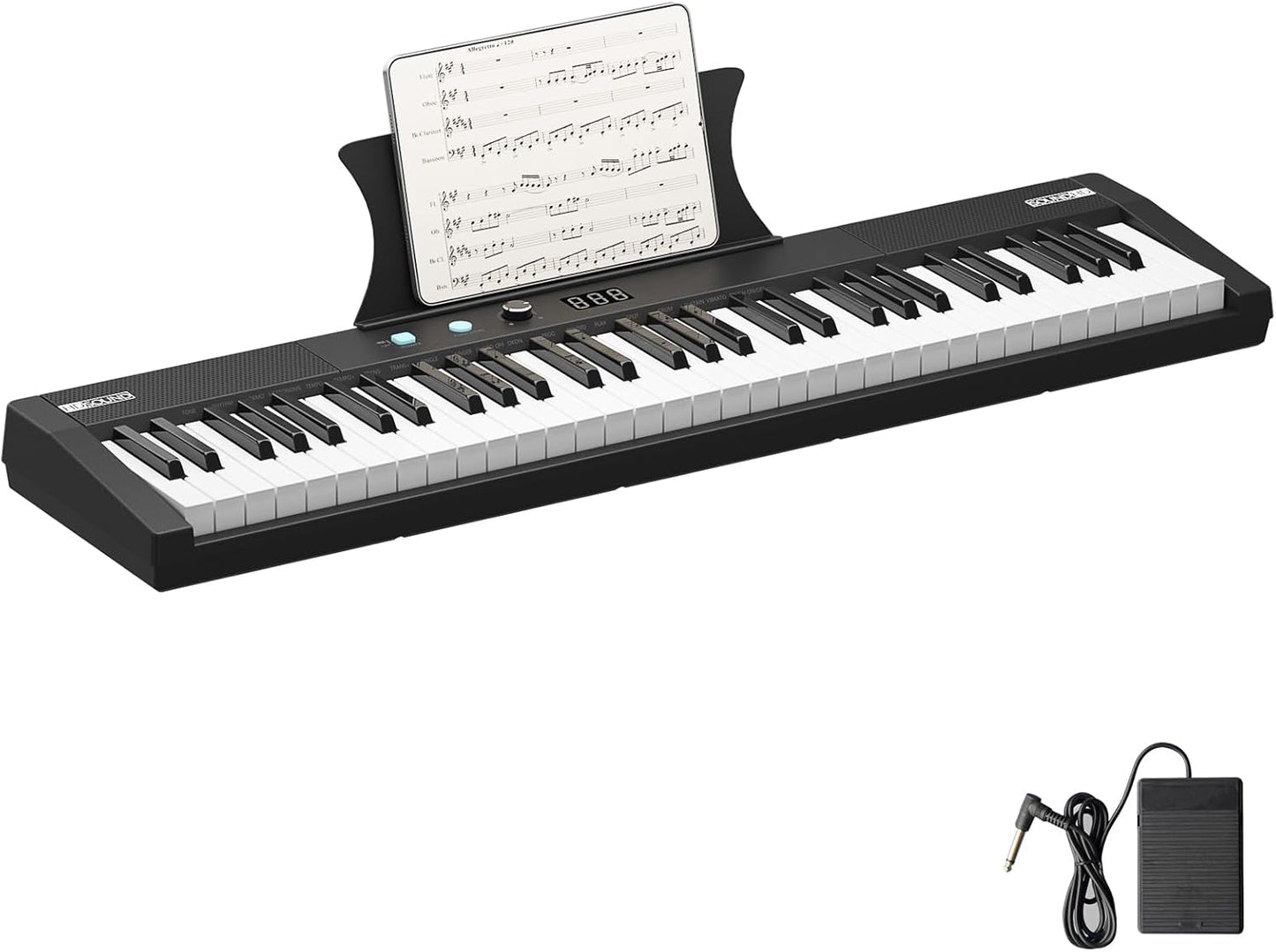 Senfot 61 Key Portable Electric Keyboard Piano for All Levels