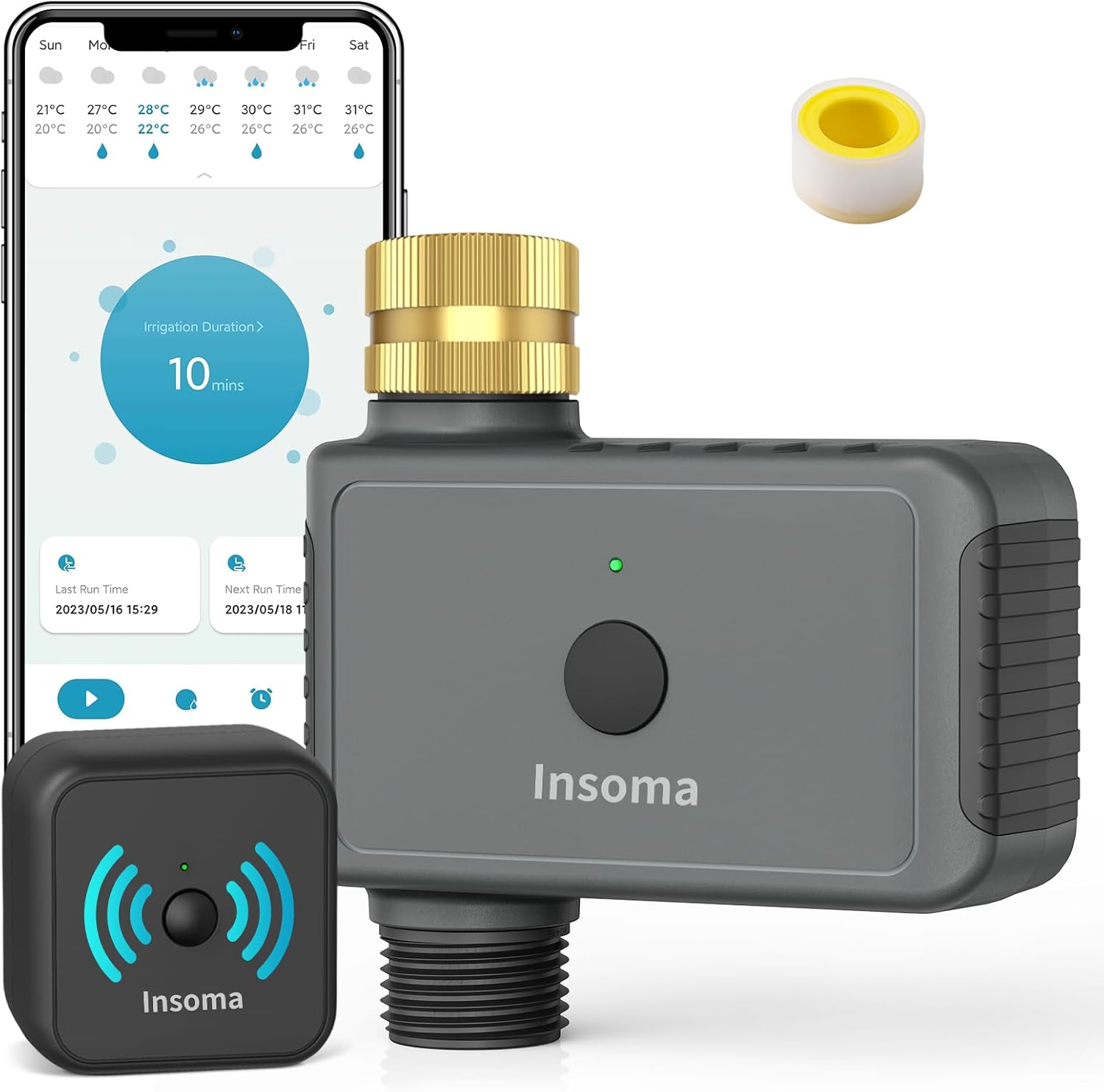 Smart Water Timer with WiFi Control for Lawns and Yards