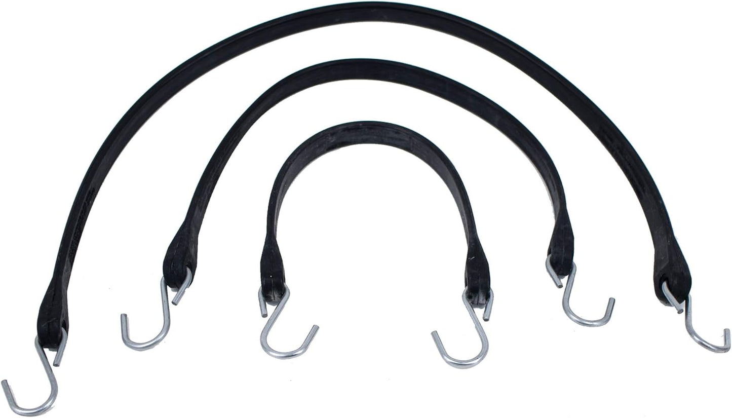 Natural Rubber Tarp Bungee Straps 50 Pack for Heavy Duty Use