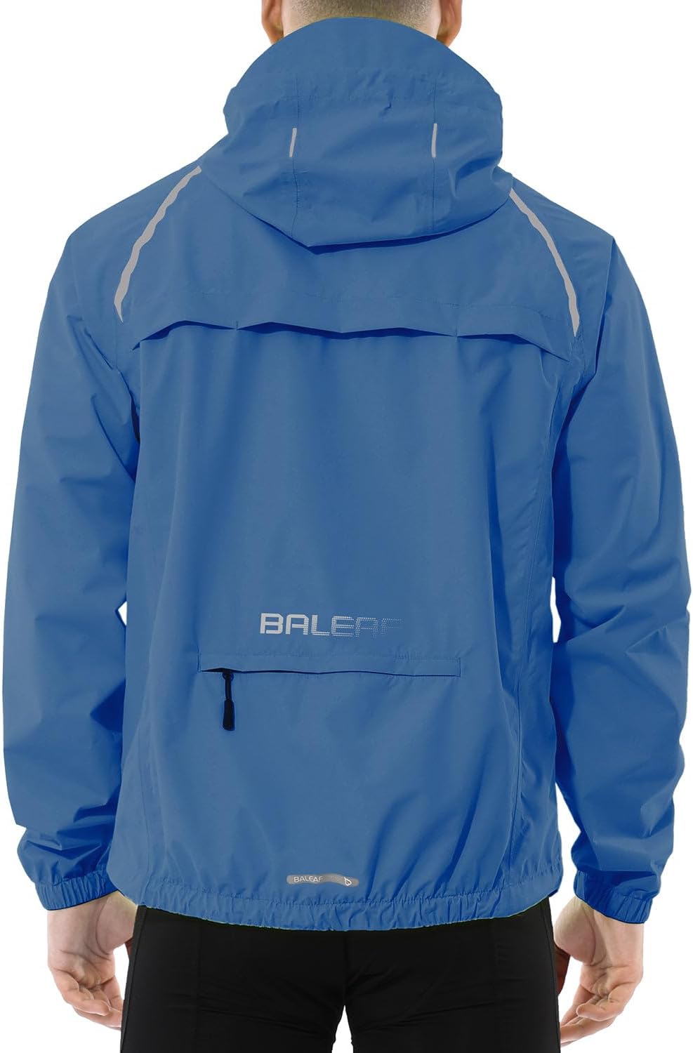 Baleaf Men's Rain Jacket Waterproof Windbreaker for Outdoor Use