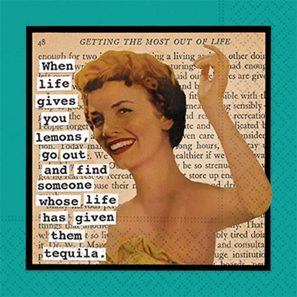 Lemons & Tequila Beverage Napkin Set