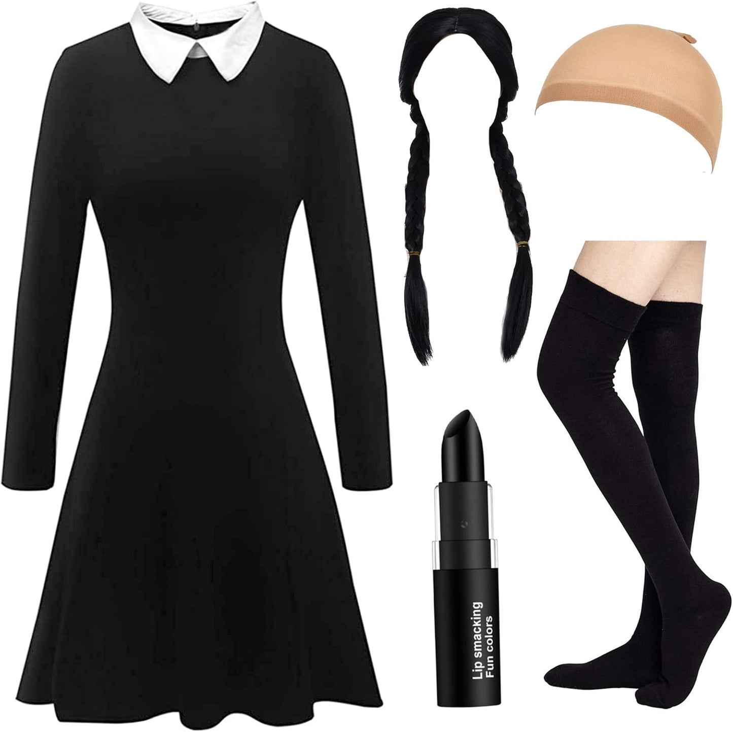 Halloween Costumes for Women - Black Dress and Accessories