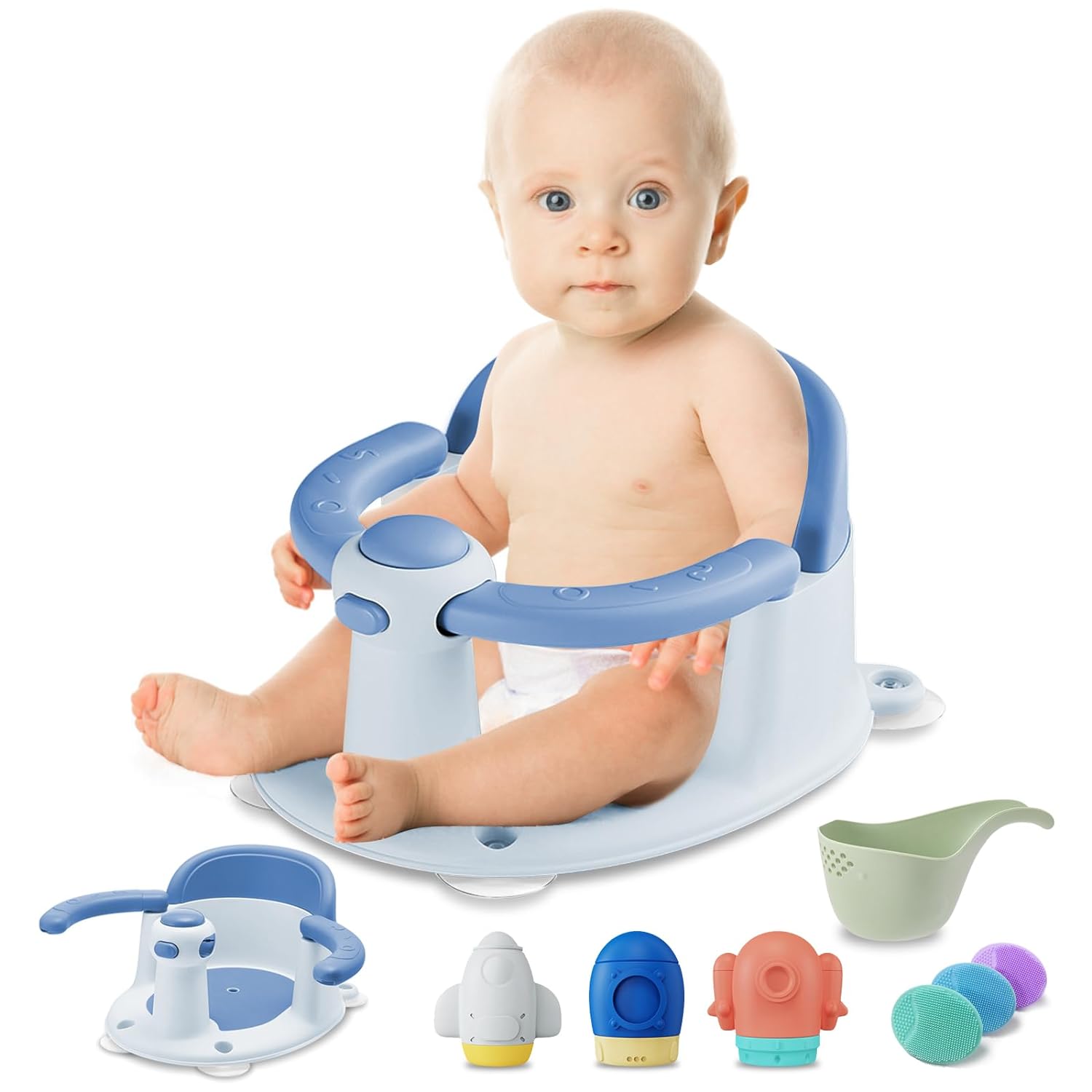 Baby Bath Seat Set with Toys - Safe & Fun Bath Time!