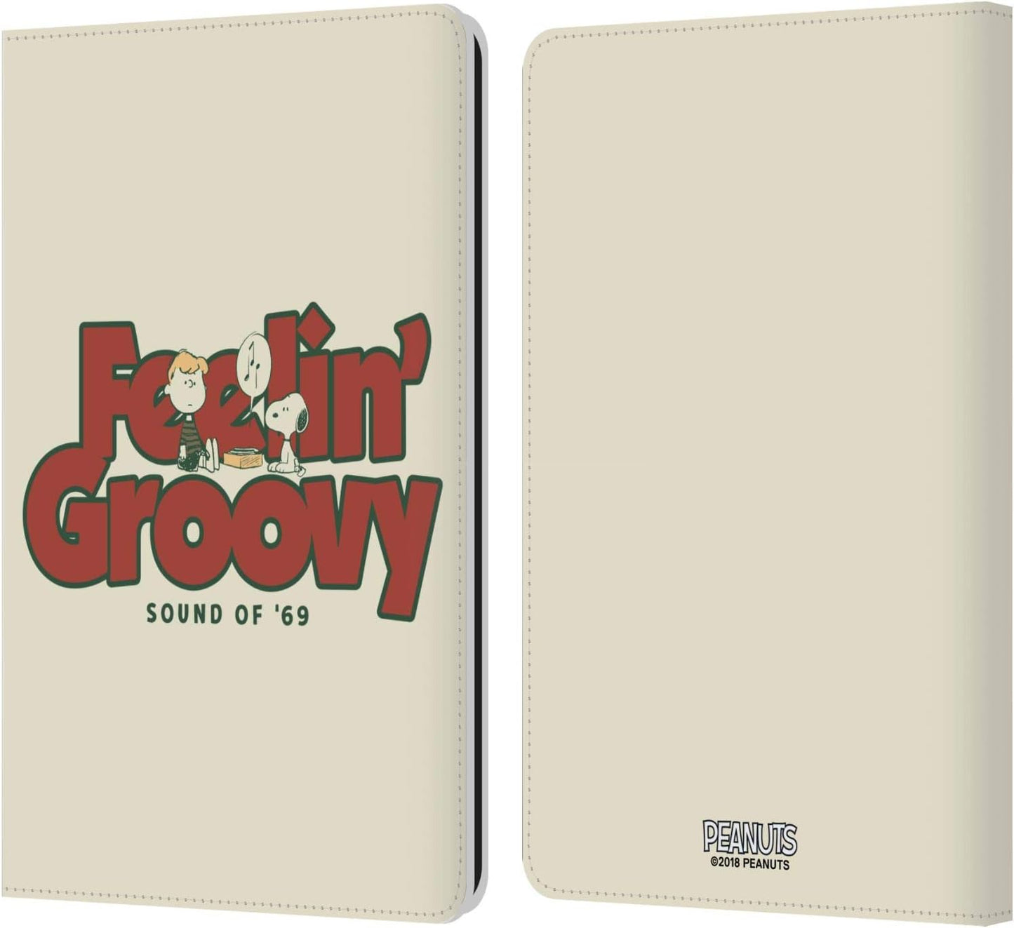 Peanuts Schroeder Snoopy Groovy Leather Wallet Case for Kindle