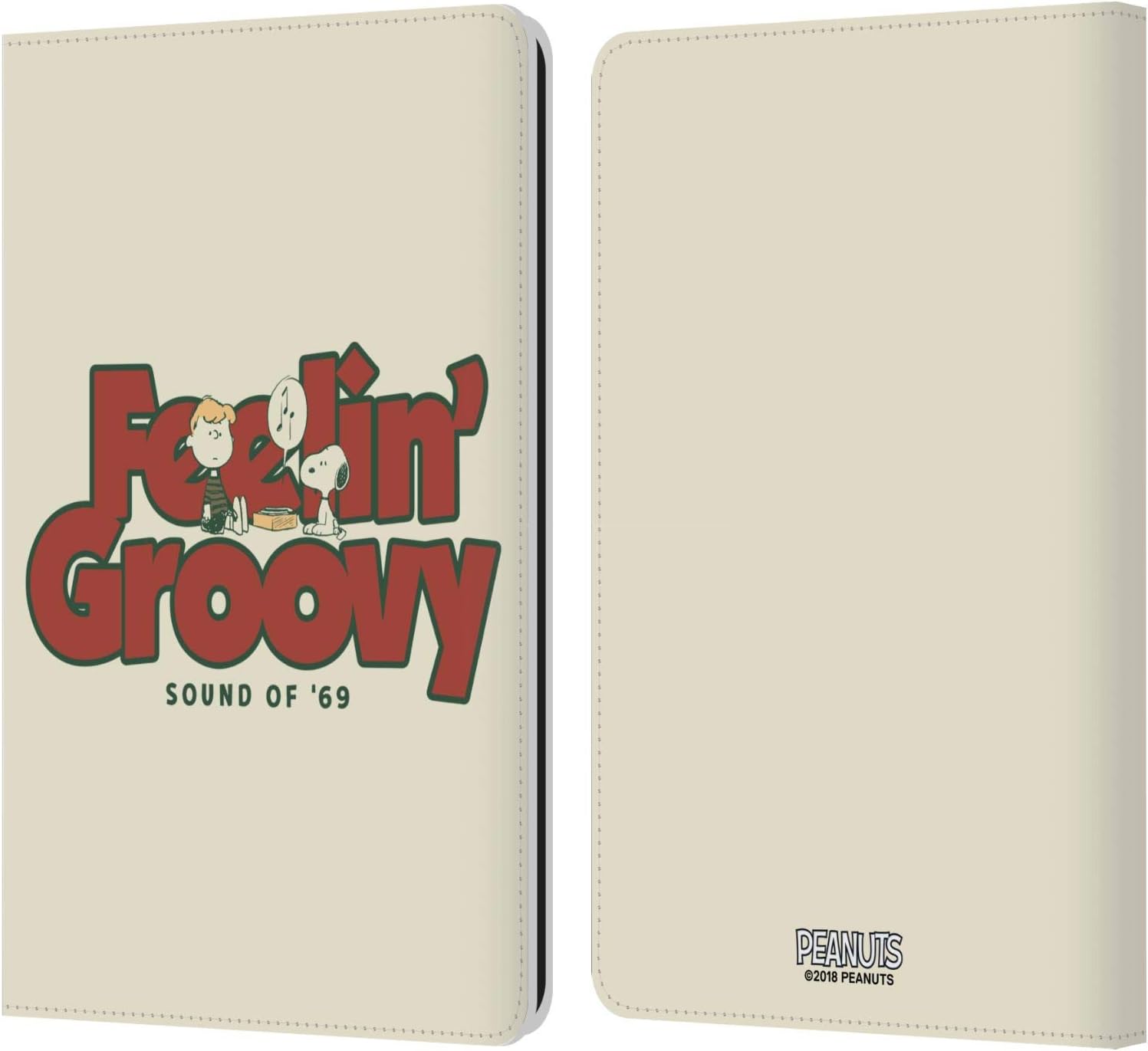 Peanuts Schroeder Snoopy Groovy Leather Wallet Case for Kindle