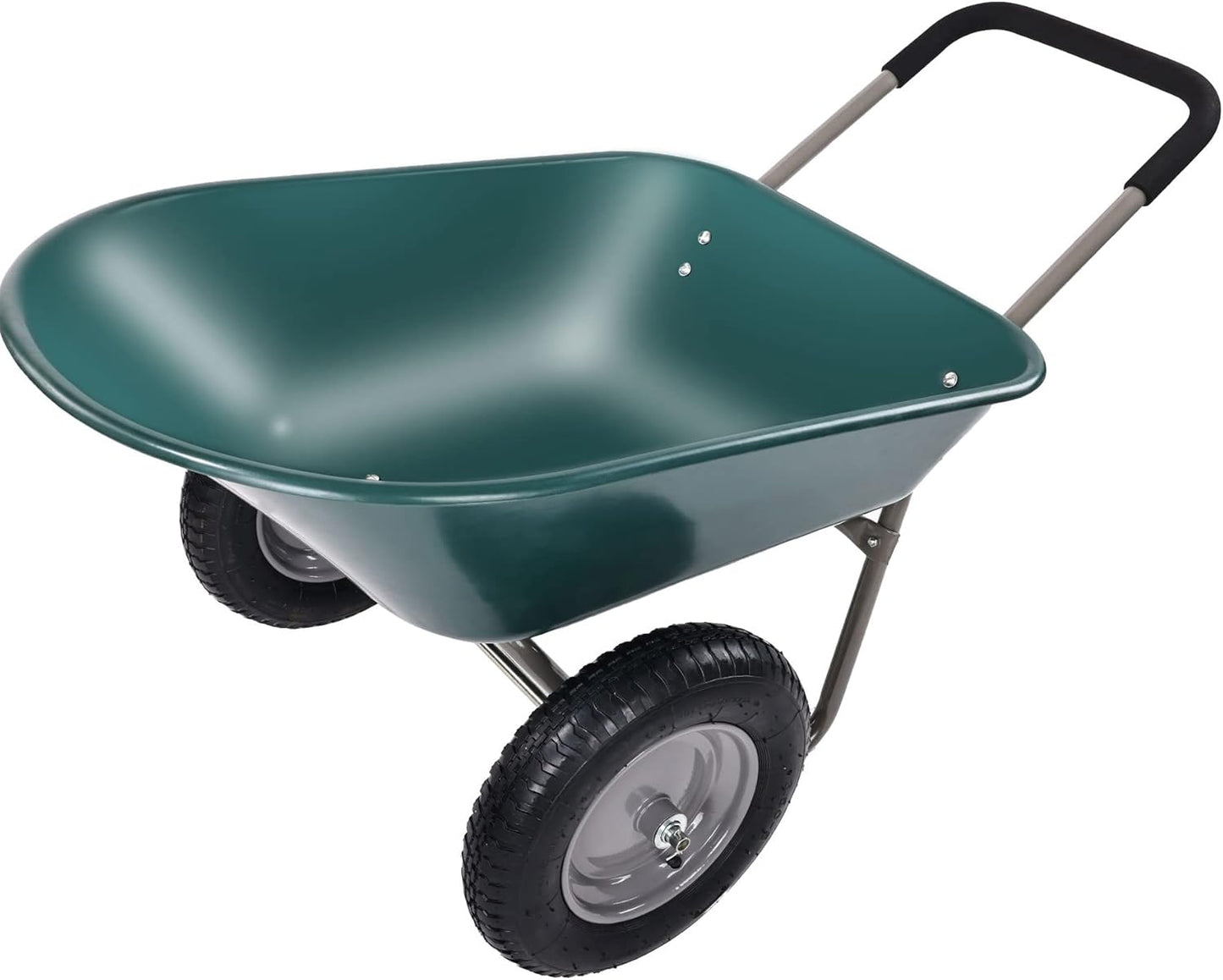 Dual-Wheel Garden Utility Wheelbarrow Cart for Easy Maneuvering