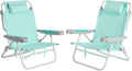 Extra Wide Low Beach Chair 2 Pack - XL Oversized Folding Recliner