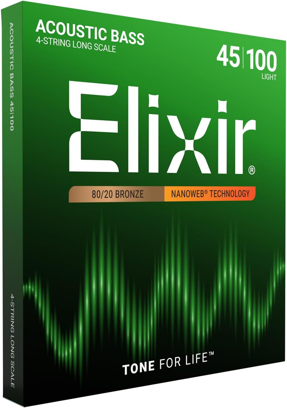 Elixir Strings 80/20 Bronze Acoustic Bass Strings for Vibrant Tone