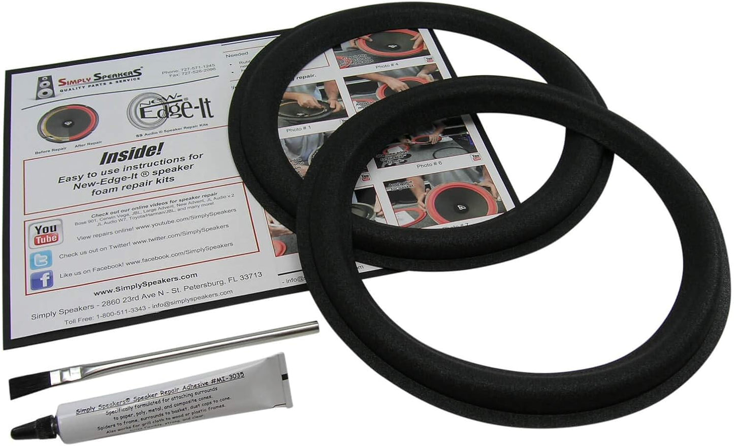 Boston Acoustics 10 Inch Square Frame Woofer Repair Kit FSK-1028 Pair