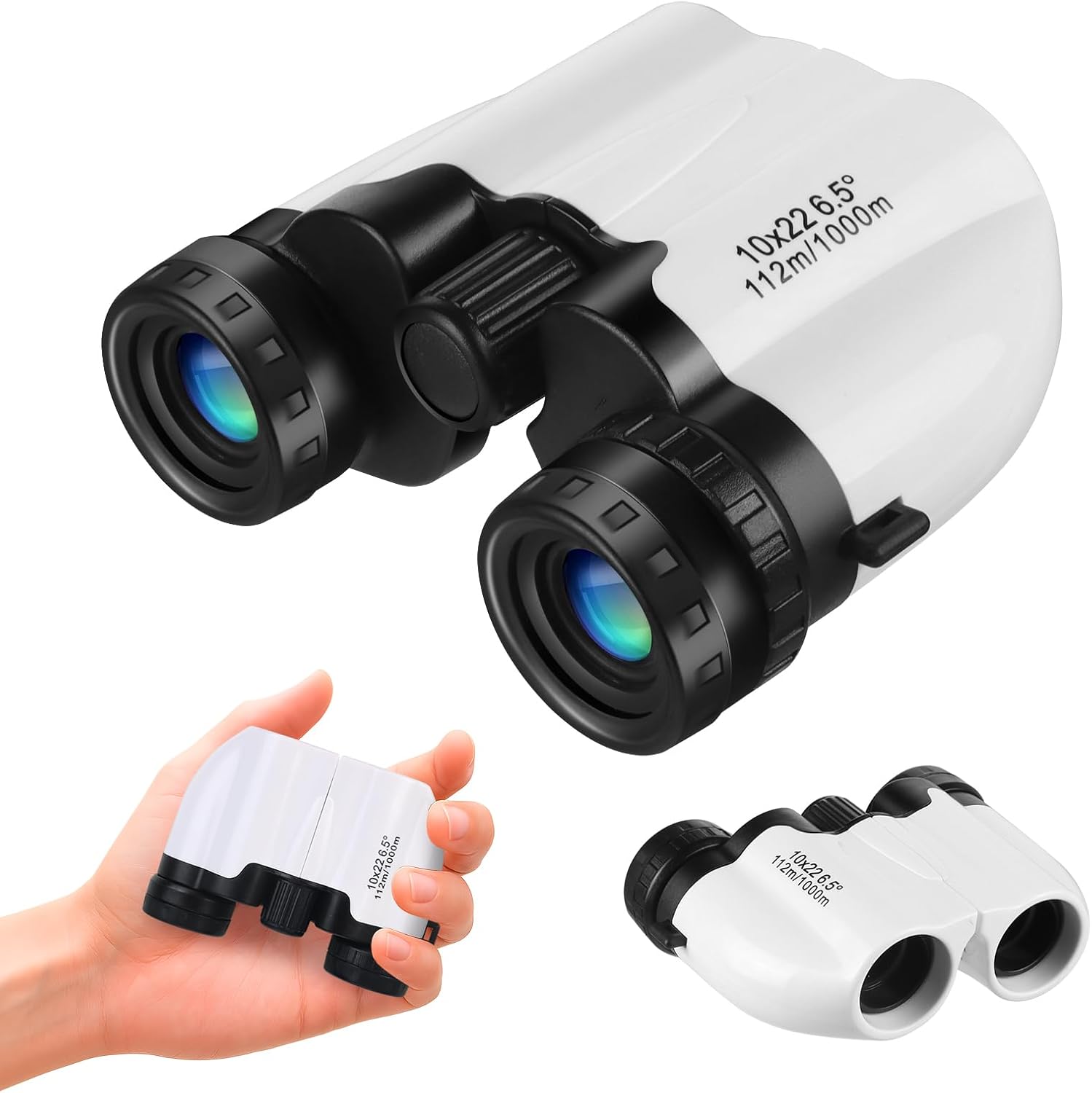 Compact 10x22 BAK4 Prism Binoculars for Bird Watching & Hiking