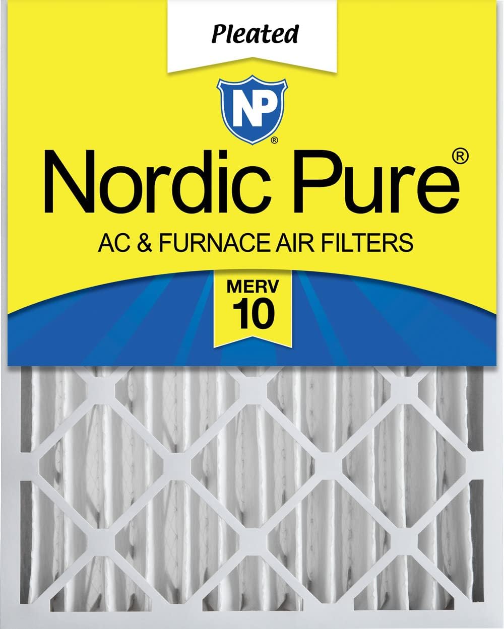 Nordic Pure 20x24x4 Pleated MERV 10 Air Filter for Clean Air
