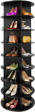 SpaceAid 8 Tier Rotating Shoe Rack Tower - Vertical 360 Shoe Storage