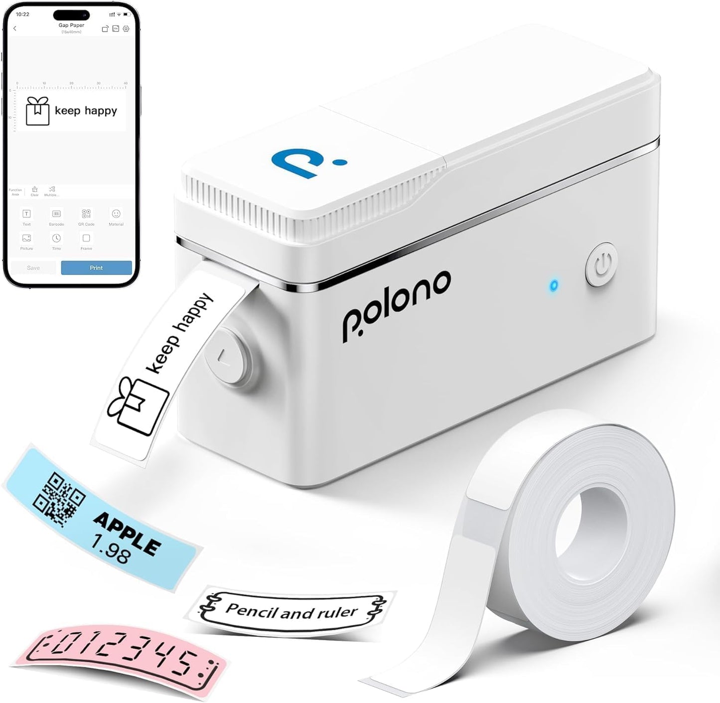 Portable Bluetooth Label Printer for Organizing
