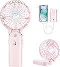 Portable 5200mAh Rechargeable HandFan: 20hr Strong Airflow