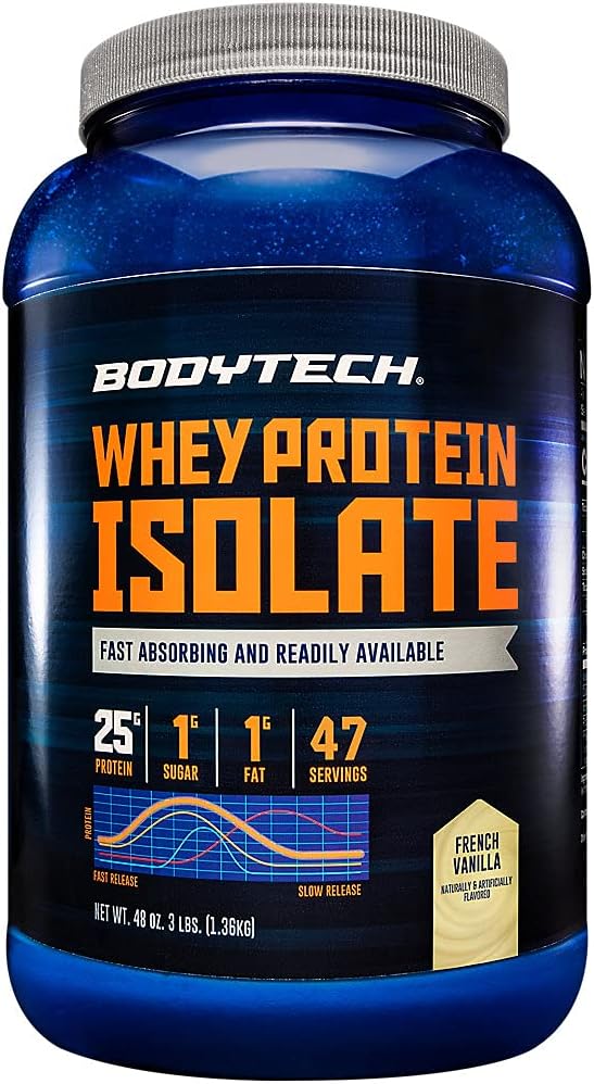 BODYTECH Whey Protein Isolate Powder for Muscle Growth & Recovery