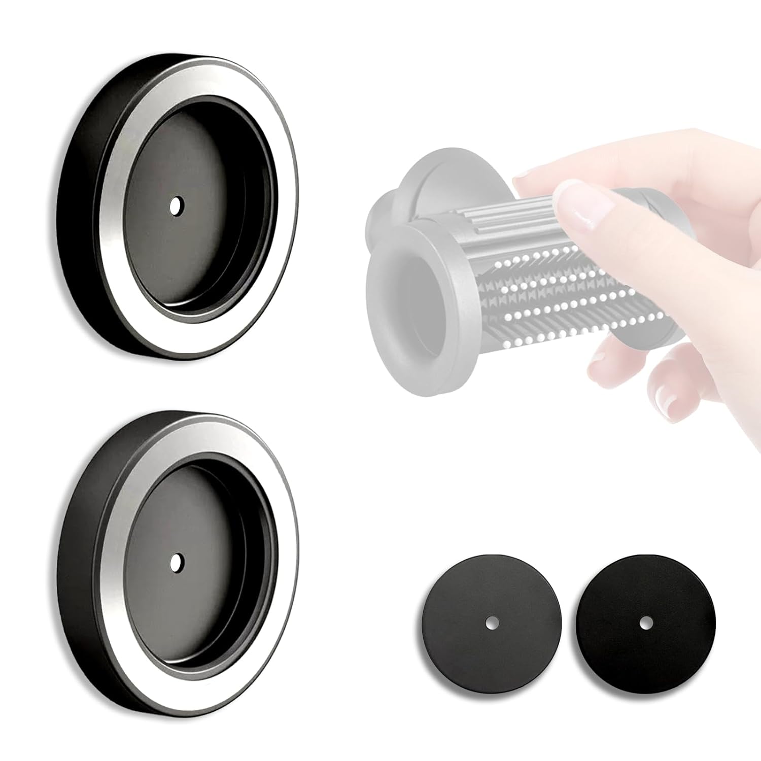 SEICHYGO Magnetic Hair Dryer Holder Set - Anti-Flight Wall Organizer
