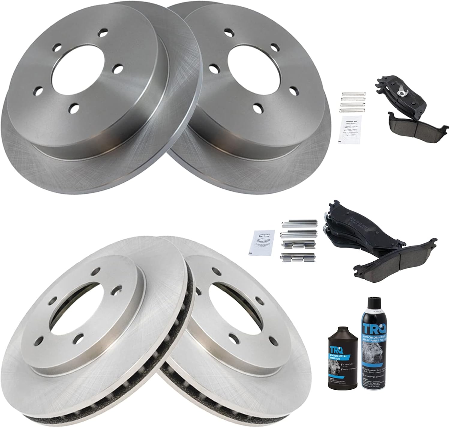 TRQ Brake Pad & Rotor Kit for 1997-2002 Ford Expedition