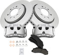 Front Brake Pad & Rotor Kit with Calipers - Direct Fit Brake Upgrade