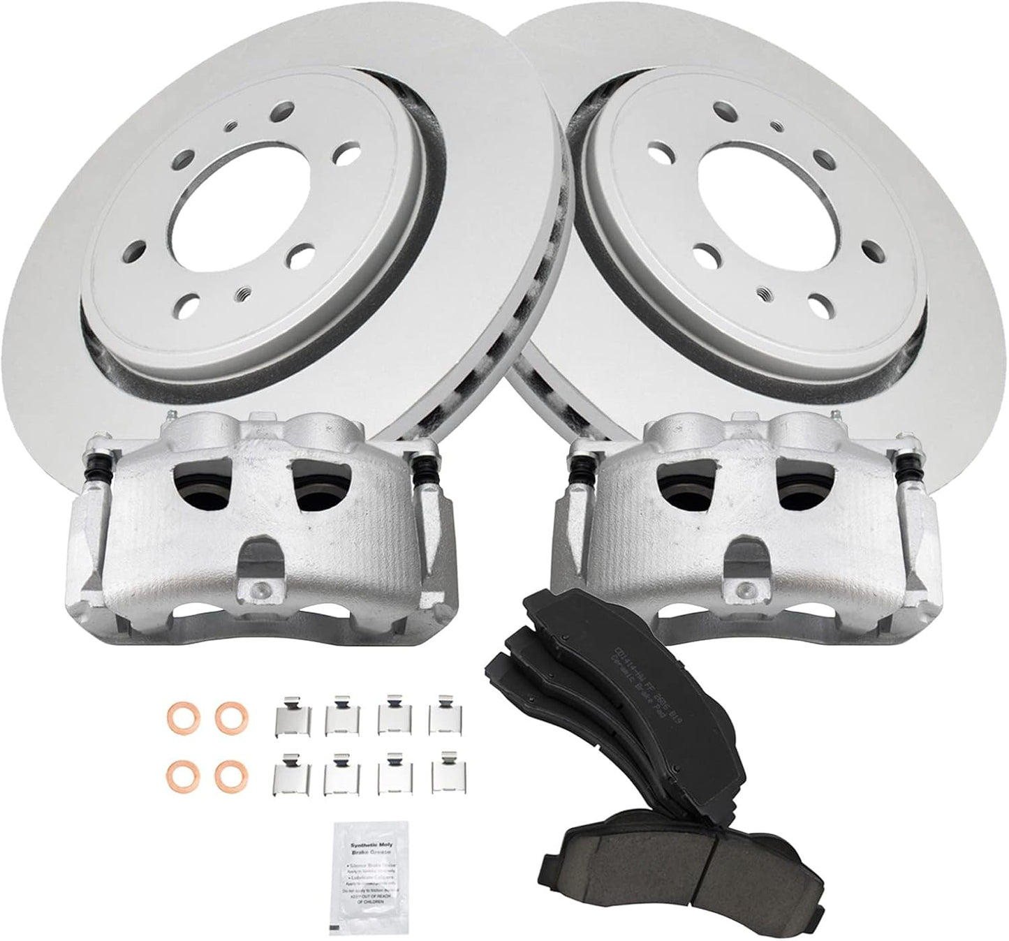 TRQ Front Brake Pad & Rotor Kit for 2010-2017 Ford Expedition