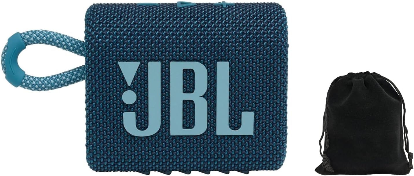 JBL Go 3 Portable Bluetooth Speaker - Waterproof & Dustproof - Blue