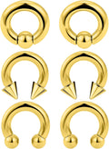 Ocptiy Heavy Gauge Septum Rings and Stretching Kit - Versatile Jewelry