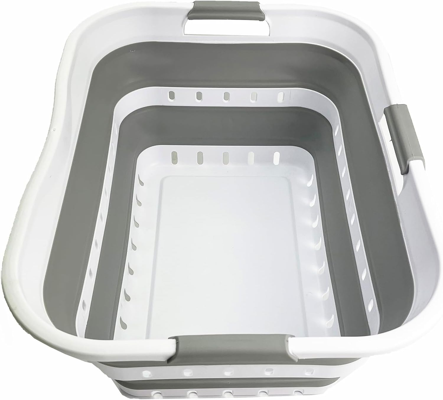 Collapsible Plastic Laundry Basket - Space Saving Hamper