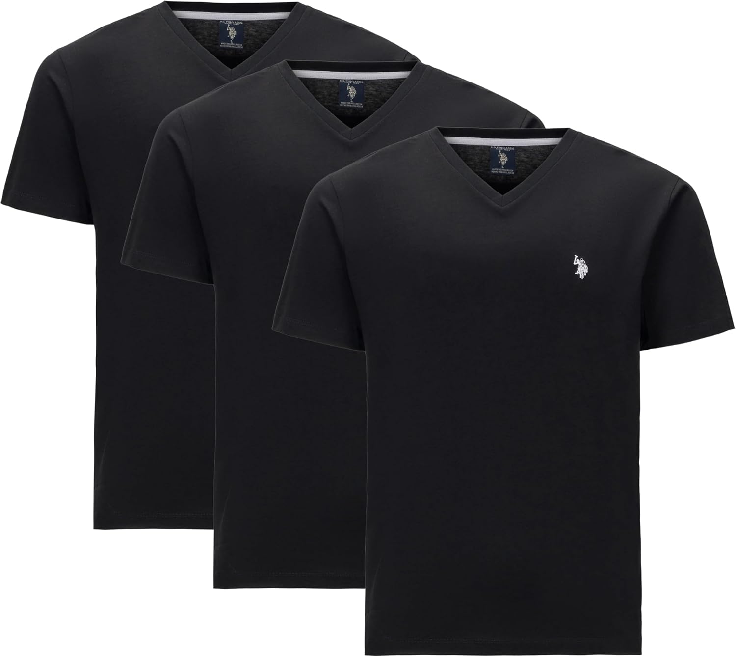 U.S. Polo Assn. Men's V-Neck Tee 3-Pack for Everyday Comfort