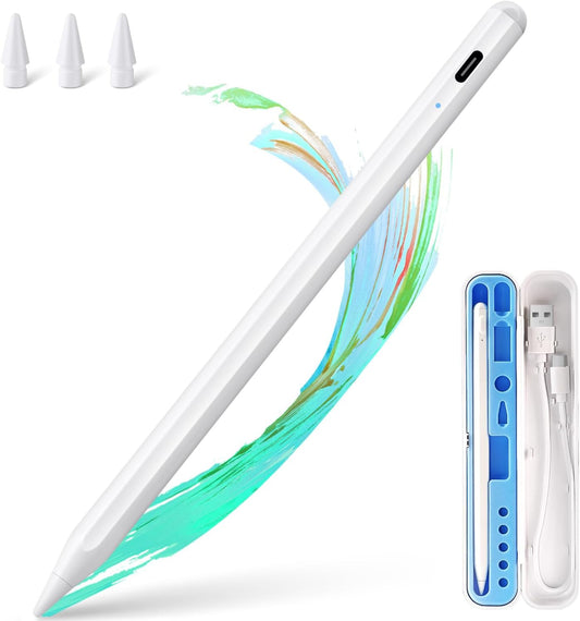 Fast Charge Stylish Stylus: Palm Rejection & Tilt Sensitivity - iPad Pen M4/M2, Pro 12.9/11, Mini 6/5, Air 5/4