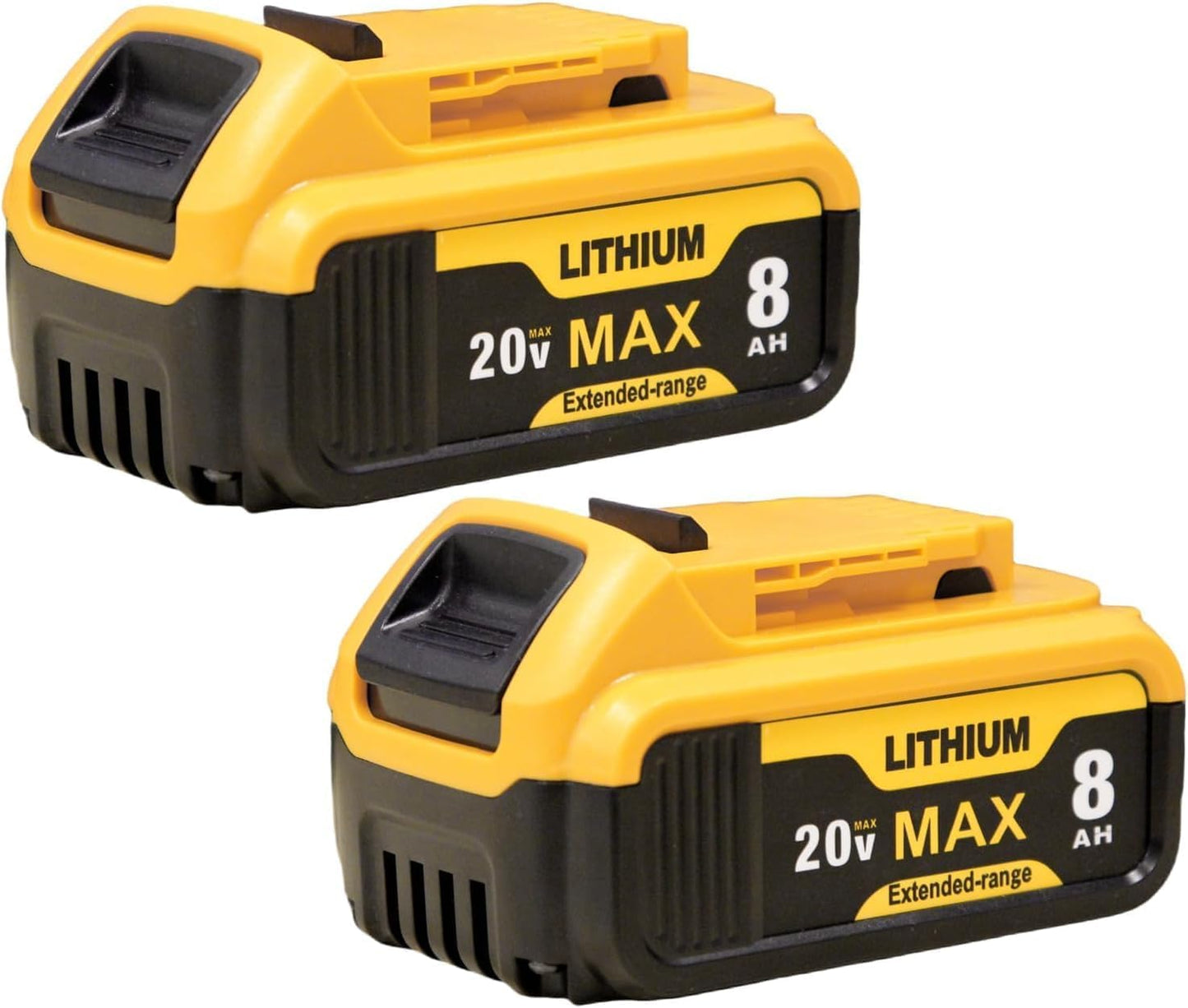YAYETUR 2Packs 8000mAh DCB206 Replacement Dewalt Battery