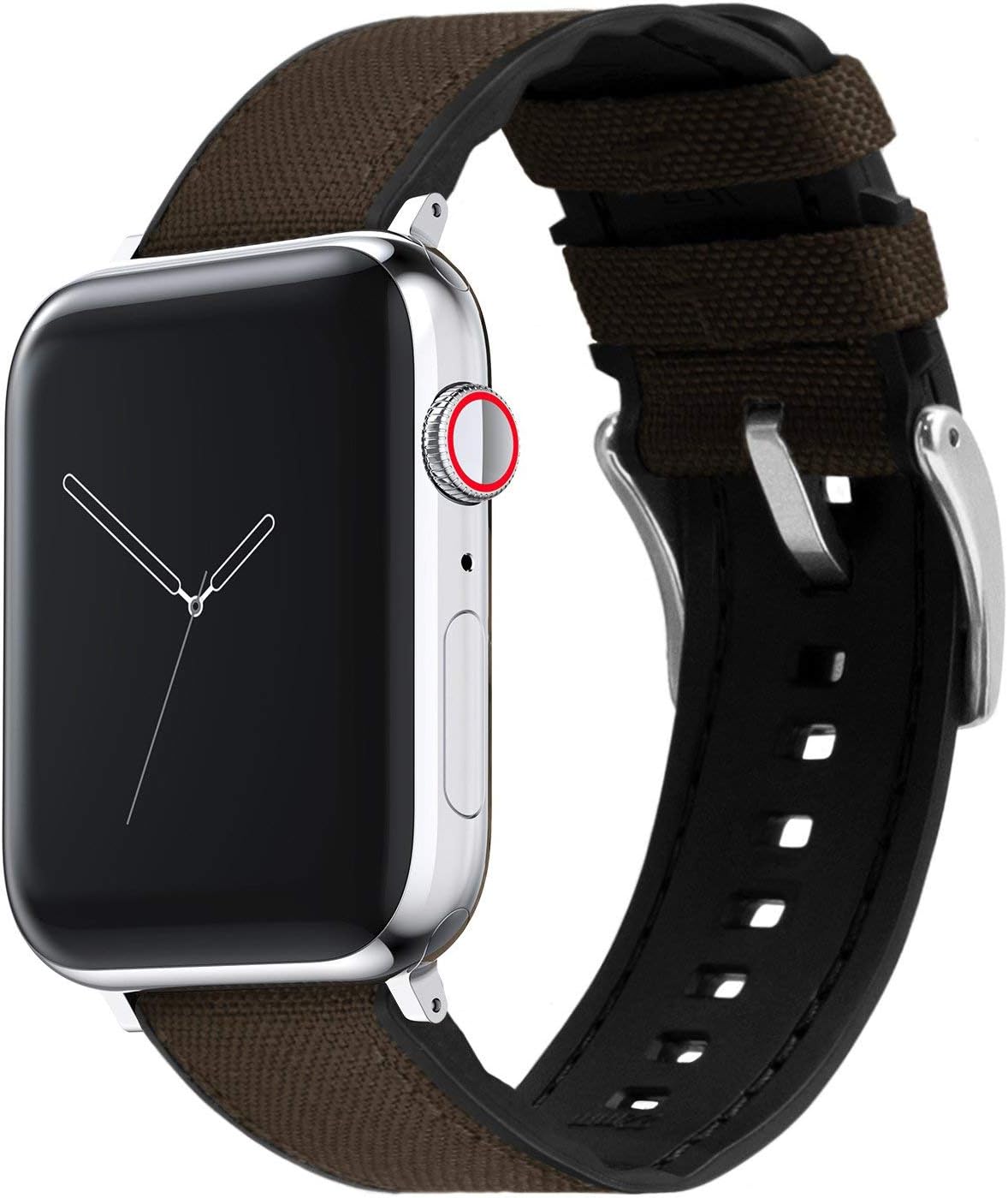 Cordura Fabric Silicone Hybrid Bands for Apple Watch Models 1-10
